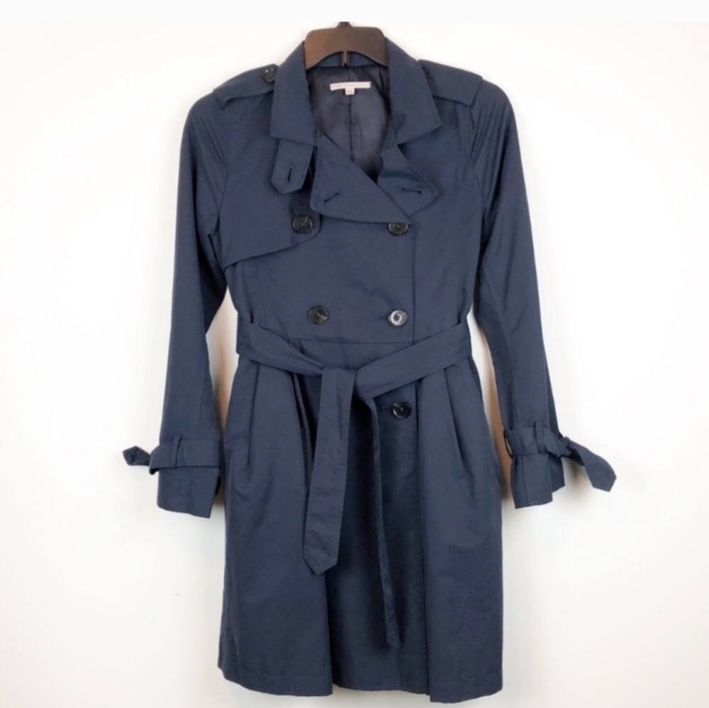 Classic Grey Trench Coat 90s Y2K Teacher Modest Minimalist Career Wear New 🇺🇦